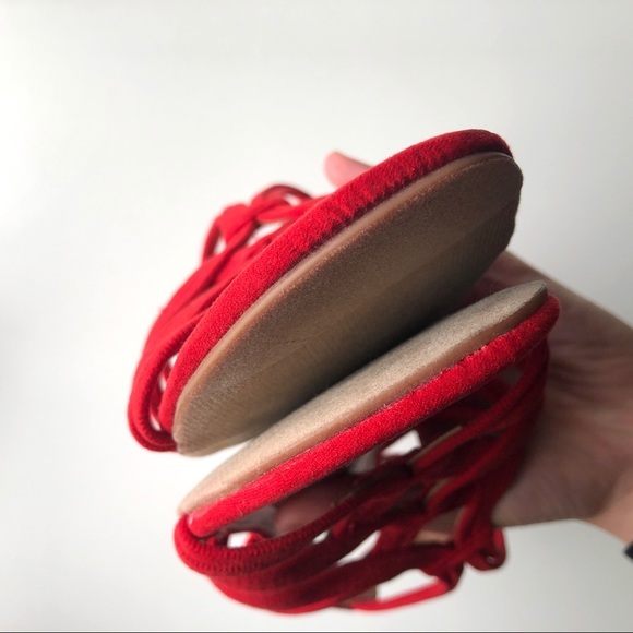 COPY - Dress Barn Red Stretch Strap Wedges - Picture 7 of 8